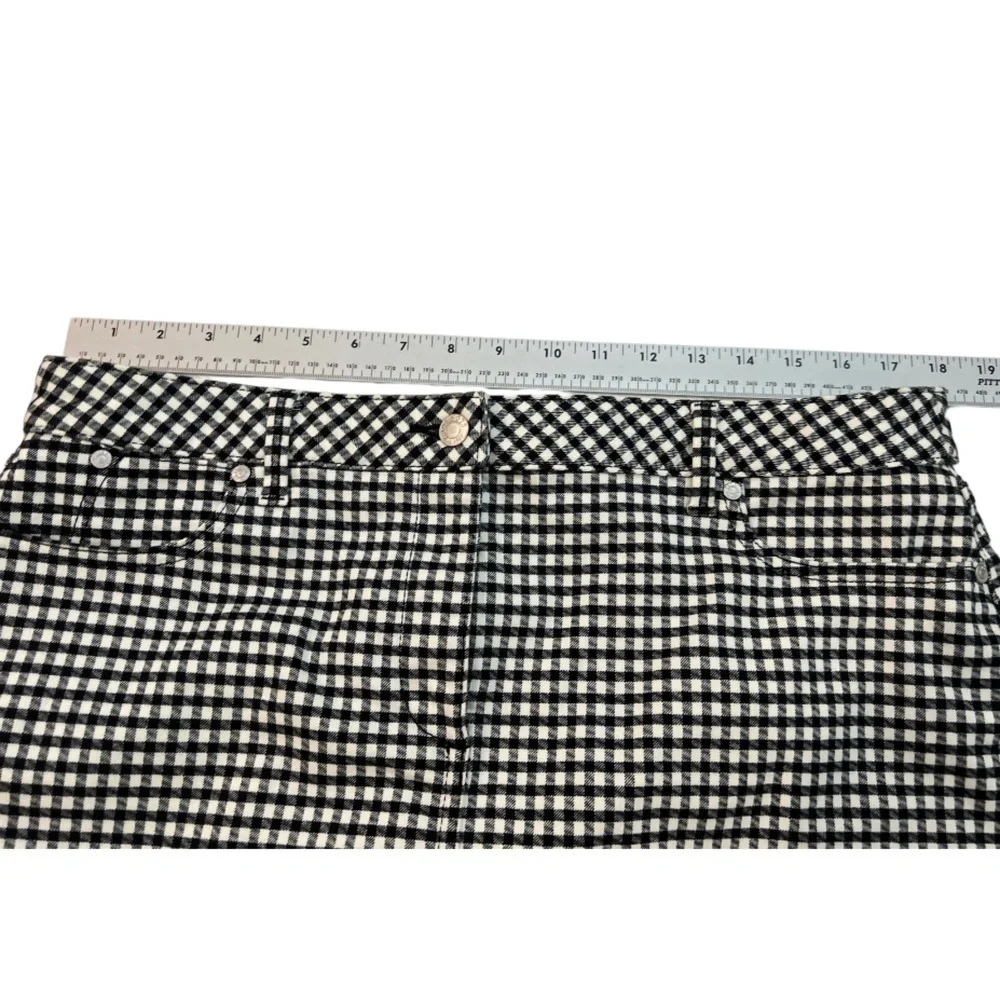 Talbots Gingham Pencil Skirt Black and White 14 Petite - Picture 4 of 7